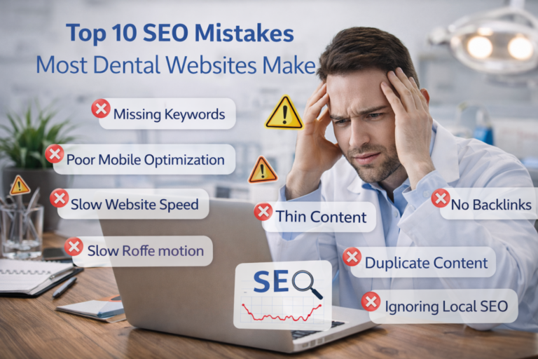 top seo mistakes on dental website